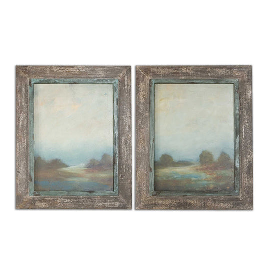 Morning Vistas Oil Reproductions, Set of 2